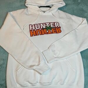 Hunter x Hunter Hoodie Size Small White Anime Graphic Sweatshirt Unisex